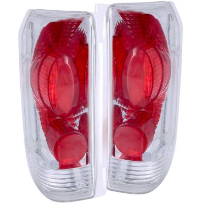 Anzo USA - Anzo USA 211061 Chrome Euro Clear Lens Taillights 87-97 Ford F-Series/Bronco