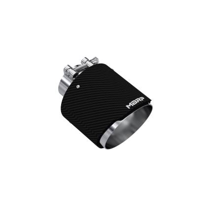 MBRP Exhaust - MBRP Exhaust T5190CF Tip 5" OD Out 2.5" ID 6.5" Length Dual Wall CF T304