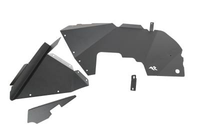 Rugged Ridge - Rugged Ridge 11615.61 Inner Fender Liners Front Aluminum Black 18-21 Jeep Wrangl