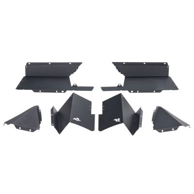 Rugged Ridge - Rugged Ridge 11615.63 Inner Fender Liners Rear Aluminum Blk 20-21 Jeep Gladiator