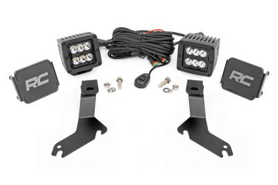 Rough Country Suspension Systems - Rough Country 82282 A-Pillar 2" LED Ditch Light for 99-06 Silverado 1500/Tahoe