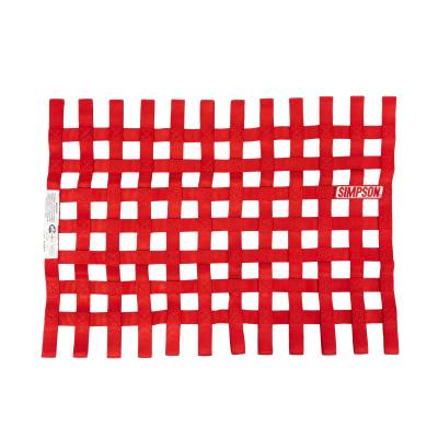 Simpson Safety - Simpson Safety 36002R 18"x24" Stock Car Window Net Red