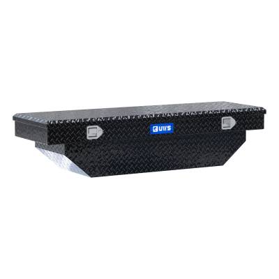 UWS - Gloss Black Aluminum 63" Angled Crossover Truck Tool Box Heavy Packaging