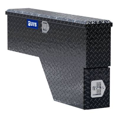 UWS - Gloss Black Aluminum 48" Driver-Side Wheel Well Tool Box Heavy Packaging