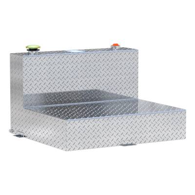 UWS - UWS TT-50-L-T-P 50-Gallon L-Shape Bright Aluminum Transfer Tank