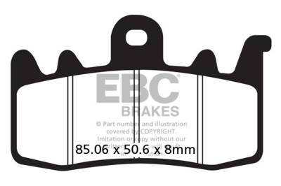 EBC Motorcycle Brakes - EBC Motorcycle Brakes FA630HH Double-H Sintered Pads