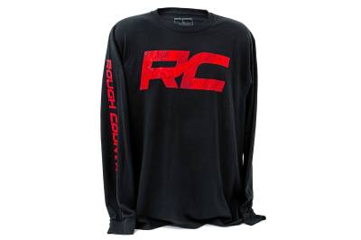 Rough Country Suspension Systems - Rough Country 84099LG Long Sleeve RC Tread Sleeve Black LG