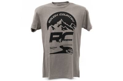 Rough Country Suspension Systems - Rough Country 84095MD T-Shirt RC Mountains Warm Gray MD