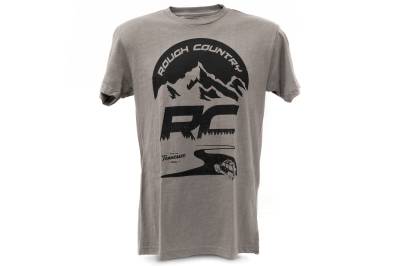 Rough Country Suspension Systems - Rough Country 84095SM T-Shirt RC Mountains Warm Gray SM