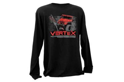 Rough Country Suspension Systems - Rough Country 84090SM T-Shirt Long Sleeve Vertex Black Small