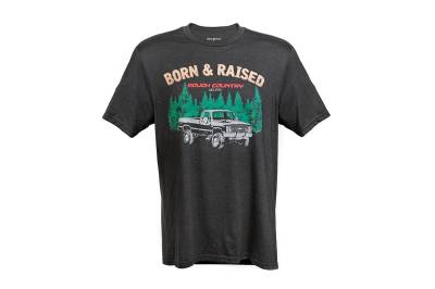 Rough Country Suspension Systems - Rough Country 84081LG Born & Raised T-Shirt Large Black Frost