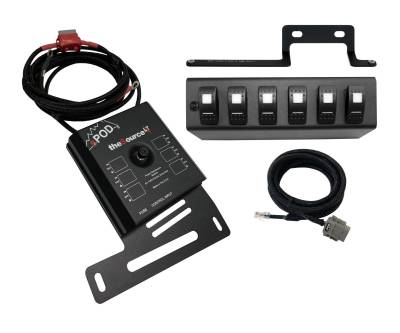 sPOD - sPOD 873115 SourceLT w/Blue LED Switch panel for 09-18 Jeep Wrangler JK