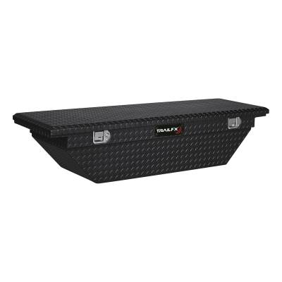 TrailFX - TrailFX 120602 Crossover Angled 60" Gloss Black Alum Tool Box w/Struts & Tray