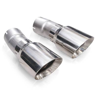 Stainless Works - Stainless Works JPGC57TIPS 4" Double Wall Slash-Cut Polished Tip Kit
