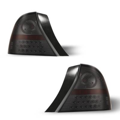 Winjet - Winjet CTWJ-0032-BS Black Smoke LED Taillights for 01-03 Honda Civic 2DR