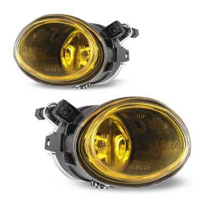 Winjet - Winjet CFWJ-0081-Y Yellow Fog Lights for 01-05 BMW E46 E39 M5 330i & 330Ci