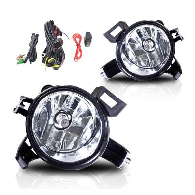 Winjet - Winjet CFWJ-0182-C Clear Fog Lights w/Wiring Kit for 05-06 Nissan Altima & Quest