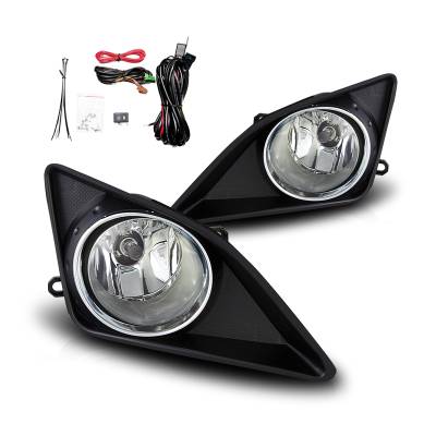 Winjet - Winjet CFWJ-0170-C Clear Fog Lights w/Wiring Kit for 09-10 Toyota Corolla