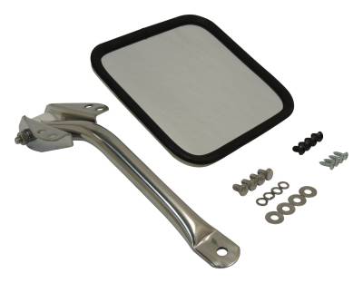 RT Offroad - RT Offroad RT30007 Left SS Side Mirror & Arm for 55-86 Jeep CJ5/CJ6/CJ7/CJ8