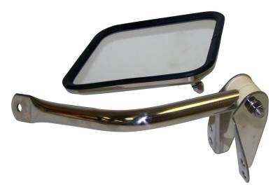 RT Offroad - RT Offroad RT30009 Right SS Mirror & Arm for 55-95 Jeep CJ5/CJ6/CJ7/CJ8 & YJ