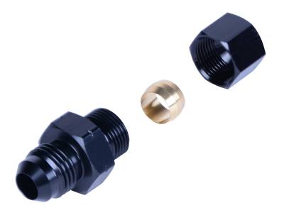 Derale - Derale 13045 3/8" Transmission Cooler Line To -6AN Male Black Anodized Fitting