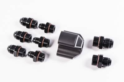 RADIUM Engineering - RADIUM Engineering 20-0237 DISTRIBUTION BLock 3 INTO 1 w/FittingS