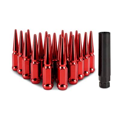 Mishimoto - Mishimoto MMLG-SP1215-20RD Mishimoto Spiked Lug Nuts M12x1.5 20-PC Set