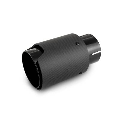 Mishimoto - Mishimoto MMEXH-TIP-CFM25BK 2.5" Carbon Fiber Exhaust Tip M Logo