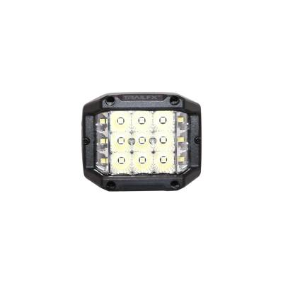 TrailFX - TrailFX PODSIDEFPR LED 4" Cube 75W Spot/Flood Beam 9000LM Pair w/Harness