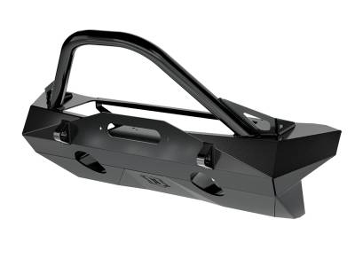 ICON Impact Series Offroad Armor - Icon 25244 Pro Recessed Front Bumper w/BAR & Tabs for 18+ JEEP JL 20+ JT