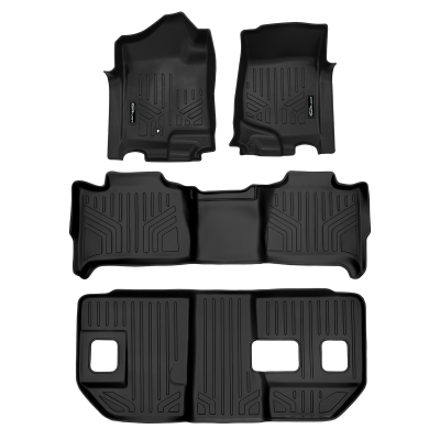 SMARTLINER - SMARTLINER SA0015/B0015/C0015 3-Row Black Floor Liners for Suburban/Yukon XL