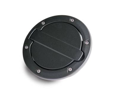 AMP Research - AMP AMP73000-01A Alloy Fuel Door Black Aluminum 07-18 Jeep Wrangler JK 2 Dr/4 Dr