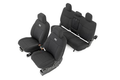 Rough Country Suspension Systems - Rough Country 91056A Front/Rear Seat Covers Black for 19-26 Ford Ranger Crew