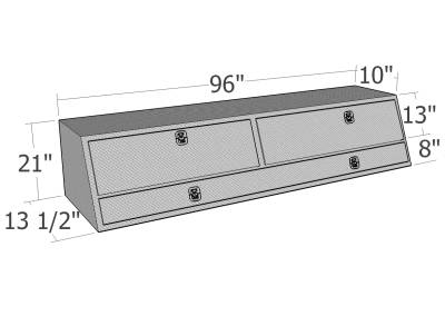 Unique Truck Accessories - Unique Truck TBS200-96D 96" Contr. TopSider w/Doors Comm. Class