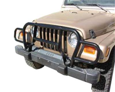 Rampage - Rampage 7659 Euro Grille Guard Steel Black for 87-06 Jeep Wrangler TJ/YJ