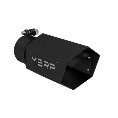 MBRP Exhaust - MBRP Exhaust T5169BLK Black Series Universal 3" Hexagon Shaped Tip