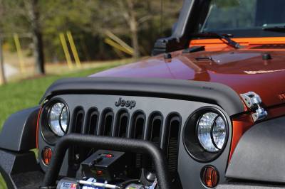 Rugged Ridge - Rugged Ridge 11348.02 Bug Deflector Matte Black for Jeep Wrangler