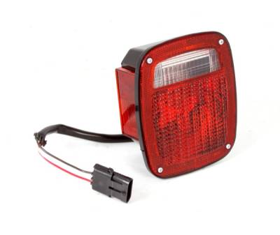 Omix - Omix 12403.11 Left Hand Taillight w/Black Housing