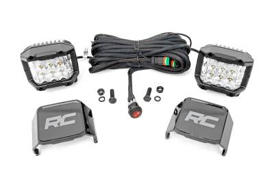 Rough Country Suspension Systems - Rough Country Chrome Series 3" Wide Angle LED Light Pods-Flood Pair 70904
