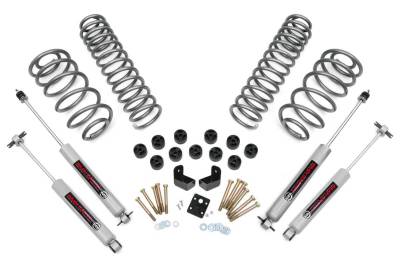 Rough Country Suspension Systems - Rough Country 646.20 3.75" Suspension Lift Kit for 97-06 Wrangler TJ 2.5L 4WD