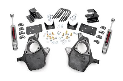 Rough Country Suspension Systems - Rough Country 2"/4" Suspension Lowering Kit Silverado/Sierra 1500 RWD 722.20