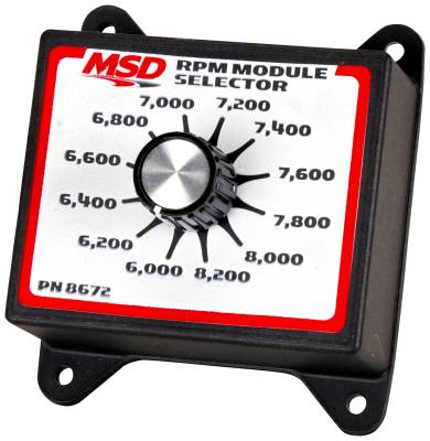 MSD - MSD Ignition 8672 RPM Module Selector Switch 6.0K-8.2K