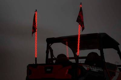 Rough Country Suspension Systems - Rough Country 48" LED Multi-Color Whip Light Kit Pair 93004
