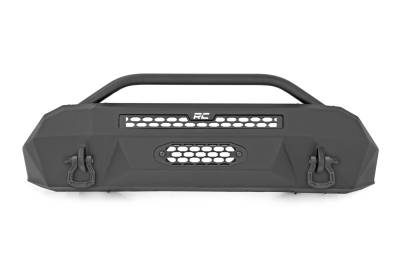Rough Country Suspension Systems - Rough Country 10712 Hybrid Front Winch Bumper Black for 16-23 Toyota Tacoma