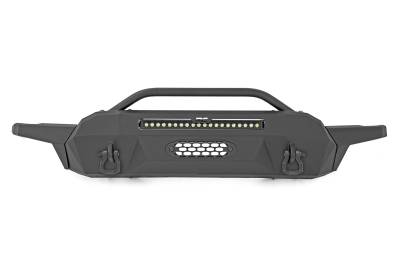Rough Country Suspension Systems - Rough Country 10719 High Clearance Front Winch Bumper Black for 16-23 Tacoma