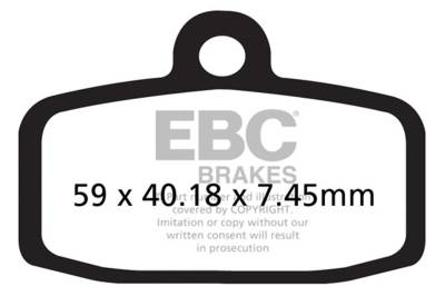EBC Motorcycle Brakes - EBC Motorcycle Brakes FA612R R Series Heavy Duty Sintered Pads