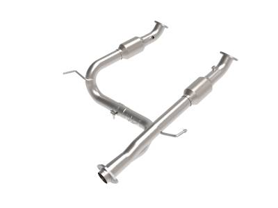 aFe Power - aFe 48-46006-RC 2-3" Stainless Steel Twisted Y-Pipe w/Cat for 05-15 Tacoma 4.0L