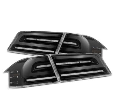 AlphaRex - AlphaRex 601110 Alpha Black LED Taillights for 12-21 Tesla Model S
