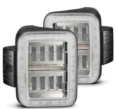 AlphaRex - AlphaRex 602060 Clear Prismatic LED Taillights for Jeep Gladiator JT