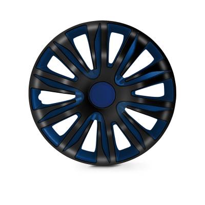 Winjet - Winjet CHB-5083-BBB-16 16" Universal Wheel Cover Hubcaps 4PC Black/Blue